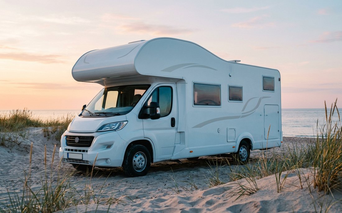 Alkoven-Reisemobil auf Fiat Ducato, Übergabe am Stellplatz